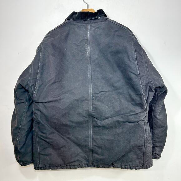 Vintage Carhartt Arctic Jacket C26 BLK Black Size XL Quilt Lined Coat Alaska - Picture 3 of 10